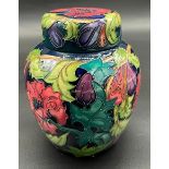 Limited edition Moorcroft lidded preserve pot. Designed by Rachel Bishop. 'Othello' [226/500] [15.