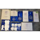 A Lot of boxed Edinburgh Crystal the Continental collection box sets. Includes two decanters,