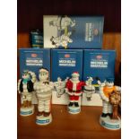 4 Limited edition Wade Michelin man figures with boxes