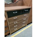 Contemporary 2 over 4 chest of drawers