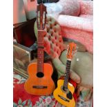 Musima acoustic guitar together with child's guitar