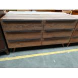 Contemporary Retro style 6 drawer chest.