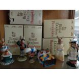 Collection of Royal Doulton bunnykins to the lollipop man & sleep time etc