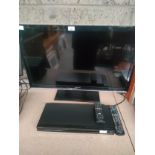 Panasonic flat screen TV together with dvd player