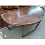 Pair of 19th century d end tables 1 needs attention