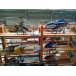 Large selection of R C helicopter s with remote and crystals etc .