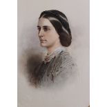 Framed pastel depicting Matilda Douglas Russell (1834-1910 Wife of Daniel Crawford [78x65cm]