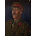 20th Century oil on board depicting a gentleman in military uniform, Signed (artist a Russian