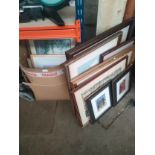 Selection of art works and box of art works