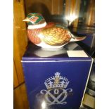 The Royal crown Derby collectors guide Woodland Pheasant paperweight with stopper & box