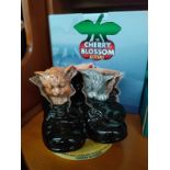 Royal Doulton Cherry blossom kittens in boot with box