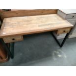 Boston Knee hole desk with 2 fitted drawers