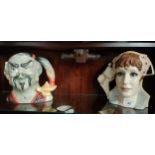 2 Early Royal Doulton Toby jugs The genie and star crossed lovers