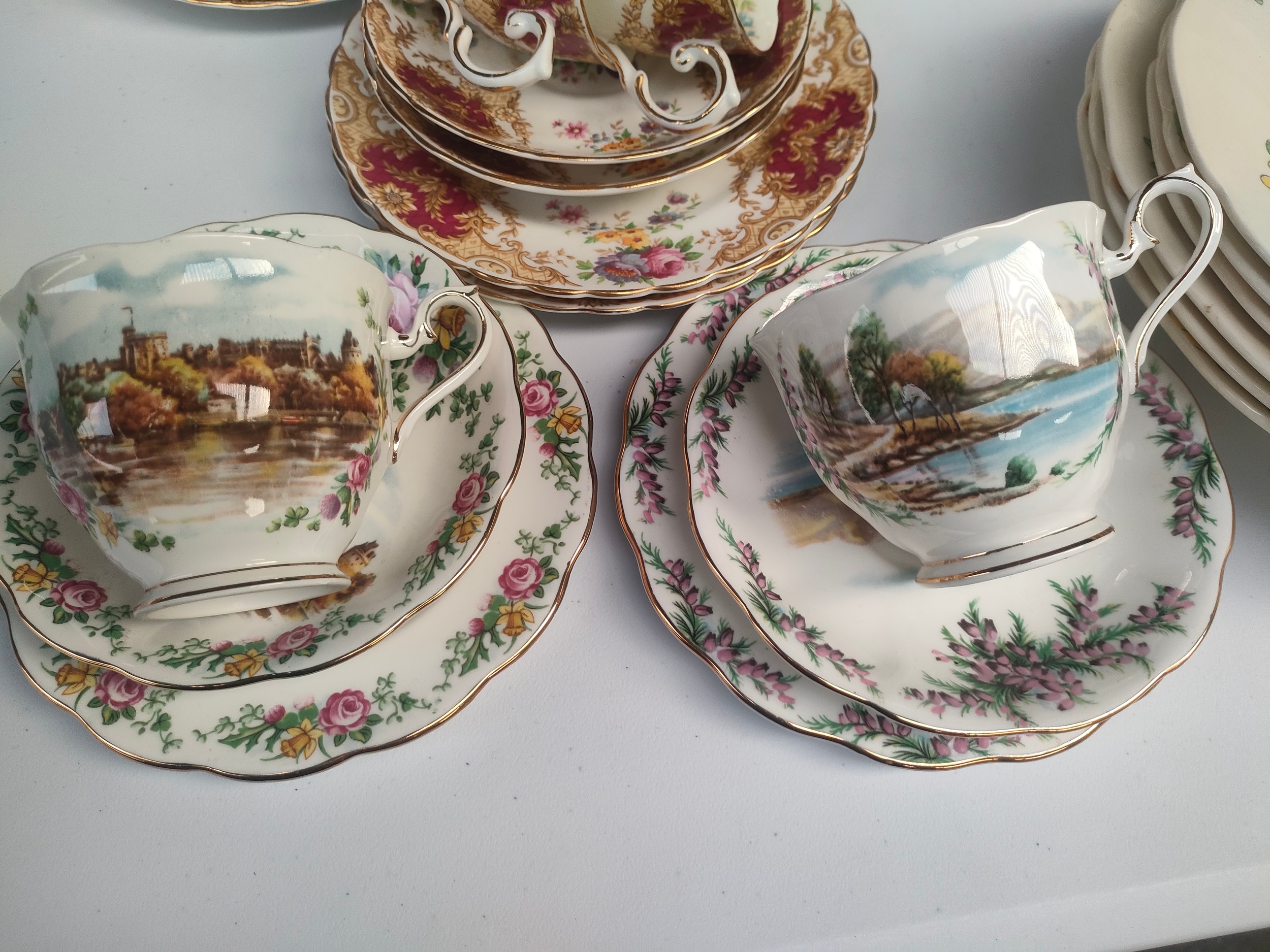 Tuscan Provence tea service together with royal Albert cups and saucers . - Image 4 of 4
