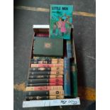 Box of early 1900s books includes the strand fairy book , gorilla hunters etc