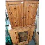 Pine compact cabinet together with other