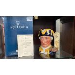 Royal Doulton Character Toby jug Captain James Cook fitted with compass, comes with box and