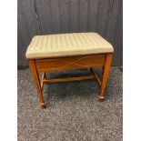 Edwardian piano stool with storage