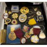 A Selection of Freemasons jewels and odds.