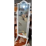 White framed full length mirror