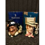 Royal doulton Toby jug guy Fawkes together with Royal doulton bill Sikes with boxes