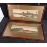 2 watercolours depicting river scenes signed by S.Sinclair