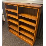 19th century oak book case with movable shelves. [153x143x32]