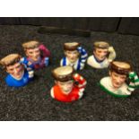Collection of 6 Royal doulton Scottish and English Football team s to include Celtic FC, Rangers FC,