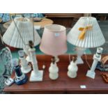 A Selection of various table lamps