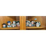 Collection of Miniature toby character jugs by Royal Doulton, include Snooker player, The Baseball