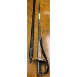 Military officer cavalry sword E.R. II Marked hilt and blade. Blade produced by Wilkinson sword ,