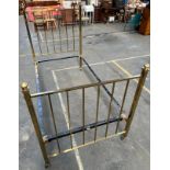 Antique Brass and cast-iron single bed frame [Robert Maule & Son, Edinburgh] [148x202x106cm]