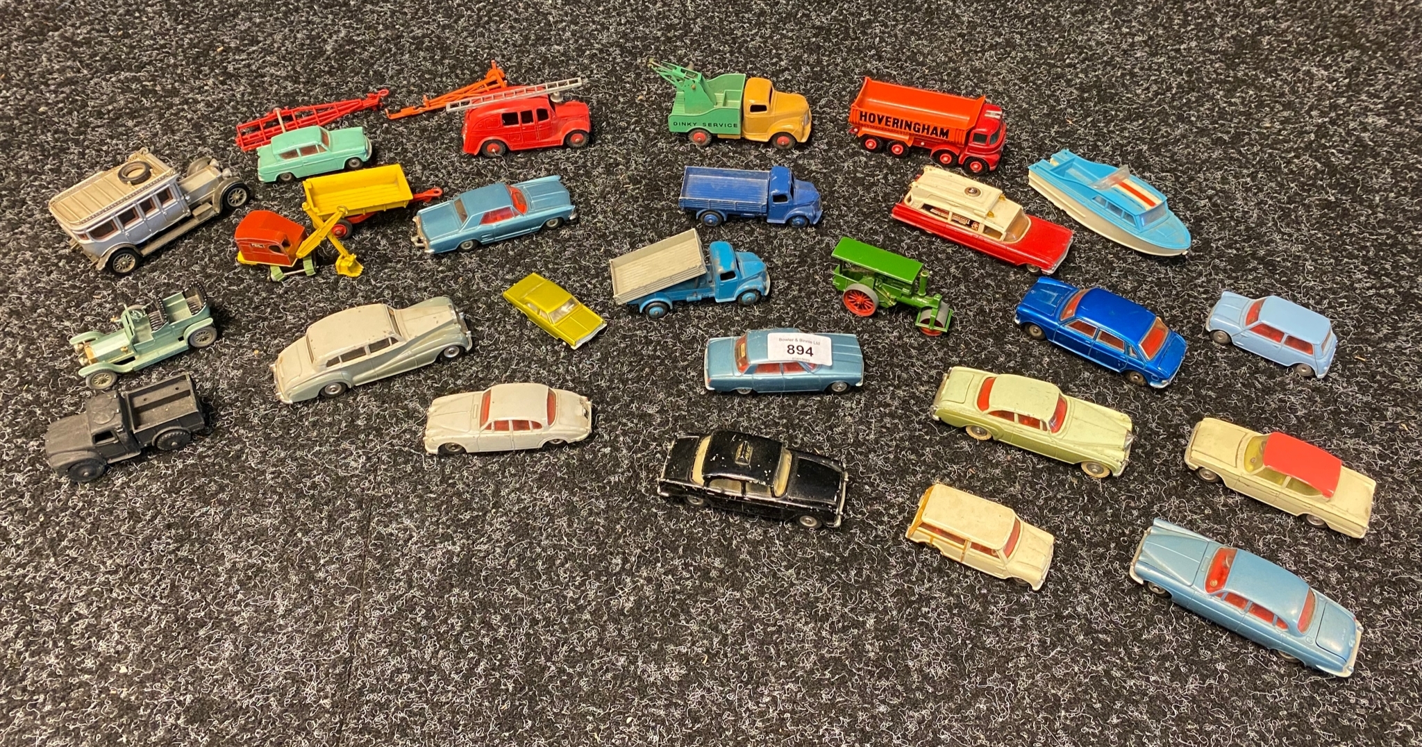 A Collection of Playworn Dinky & Corgi vehicles to include Ford consul, Bentley, austin1800,