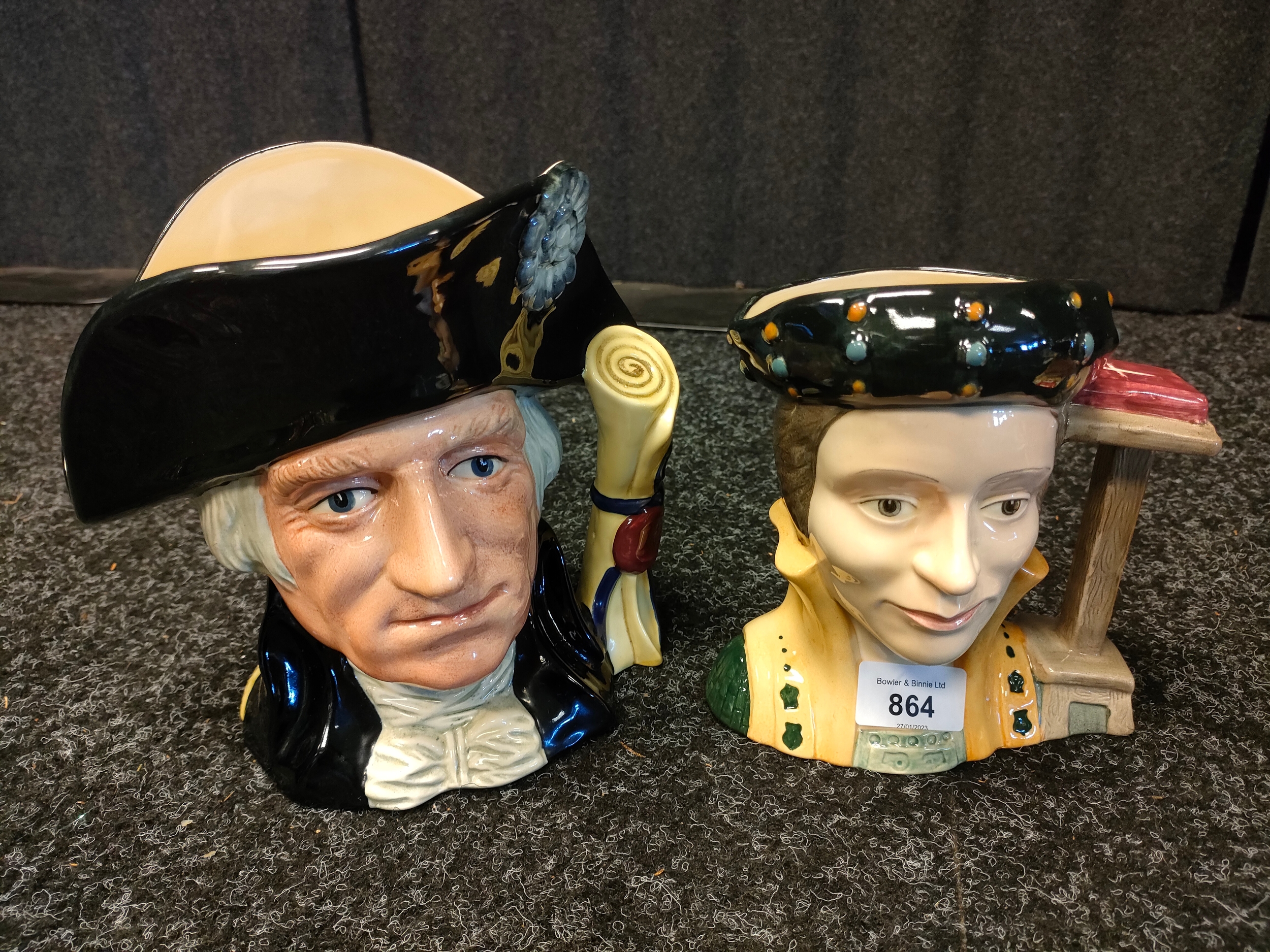 A Collection of 3 Royal doulton Toby character jugs includes The lord mayor of London, Catherine - Image 2 of 3