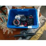 Box of Fishing gear to include fly reels and line etc