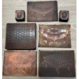 A Selection of Hay Robertson of Dunfermline copper plates. Plates depict items of furniture, wall