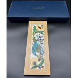 A Limited edition Moorcroft framed wall plaque. 'Fishing for dreams' [Comes with box] [34/50]