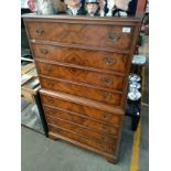 Reproduction tall chest on chest of drawers