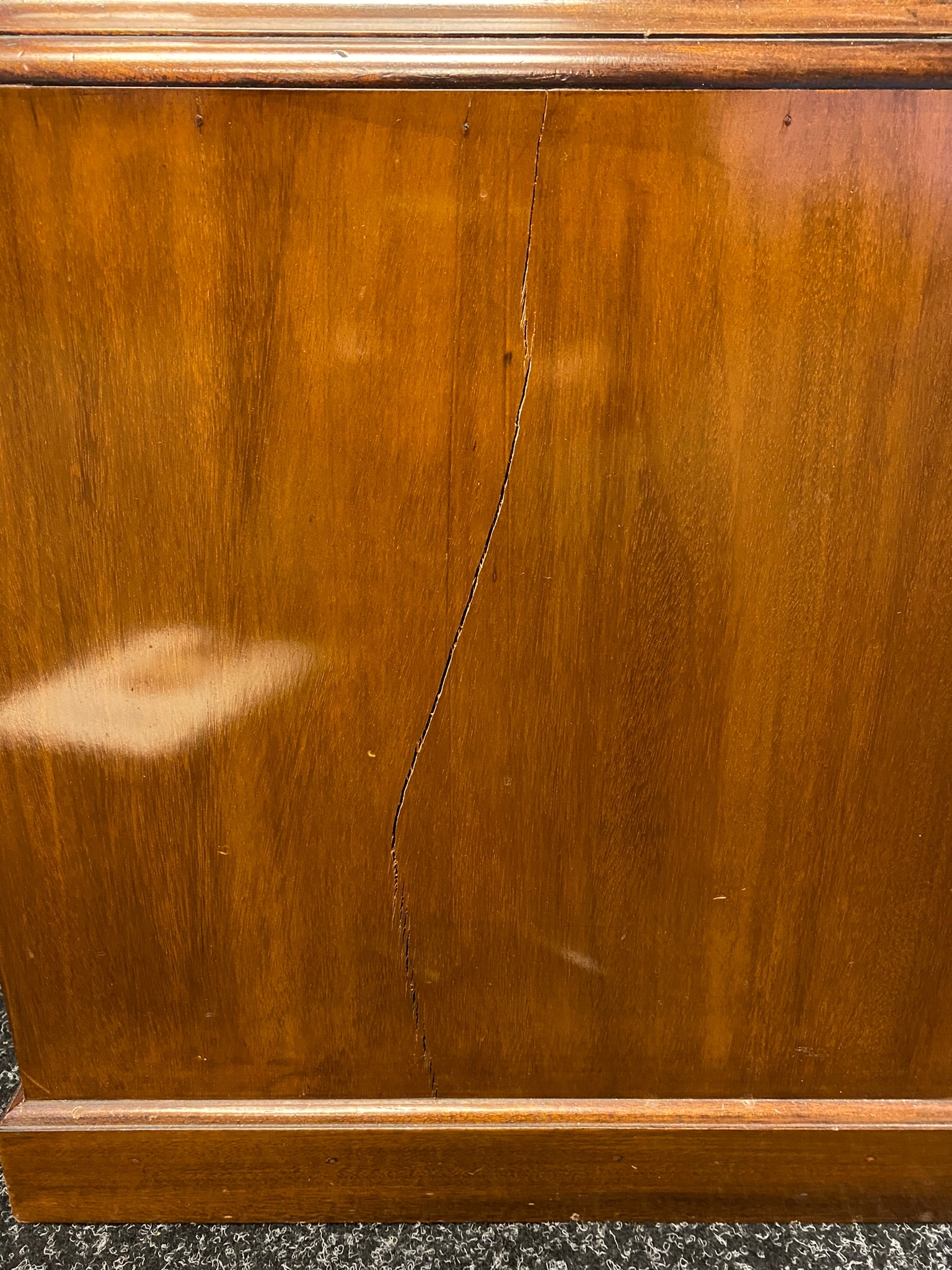 18th/ 19th century Dunfermline Grandfather clock with hand painted face depicting round cartouche - Image 7 of 12