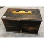 Antique pine rustic tool chest. [30x44x24cm]