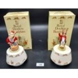 Two Royal Doulton Bunnykins musical money boxes. Both come with boxes.