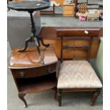 Victorian chair, Carved top wine rack and side unit