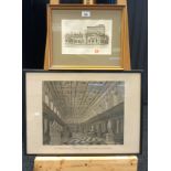 Two framed engravings - Interior of the Senate House, 1867. [43x58cm] R.Becknac (1993) Kafana Veliki