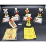 A Lot of six Royal Doulton Rupert Bear figures. Comes with certificates and boxes.