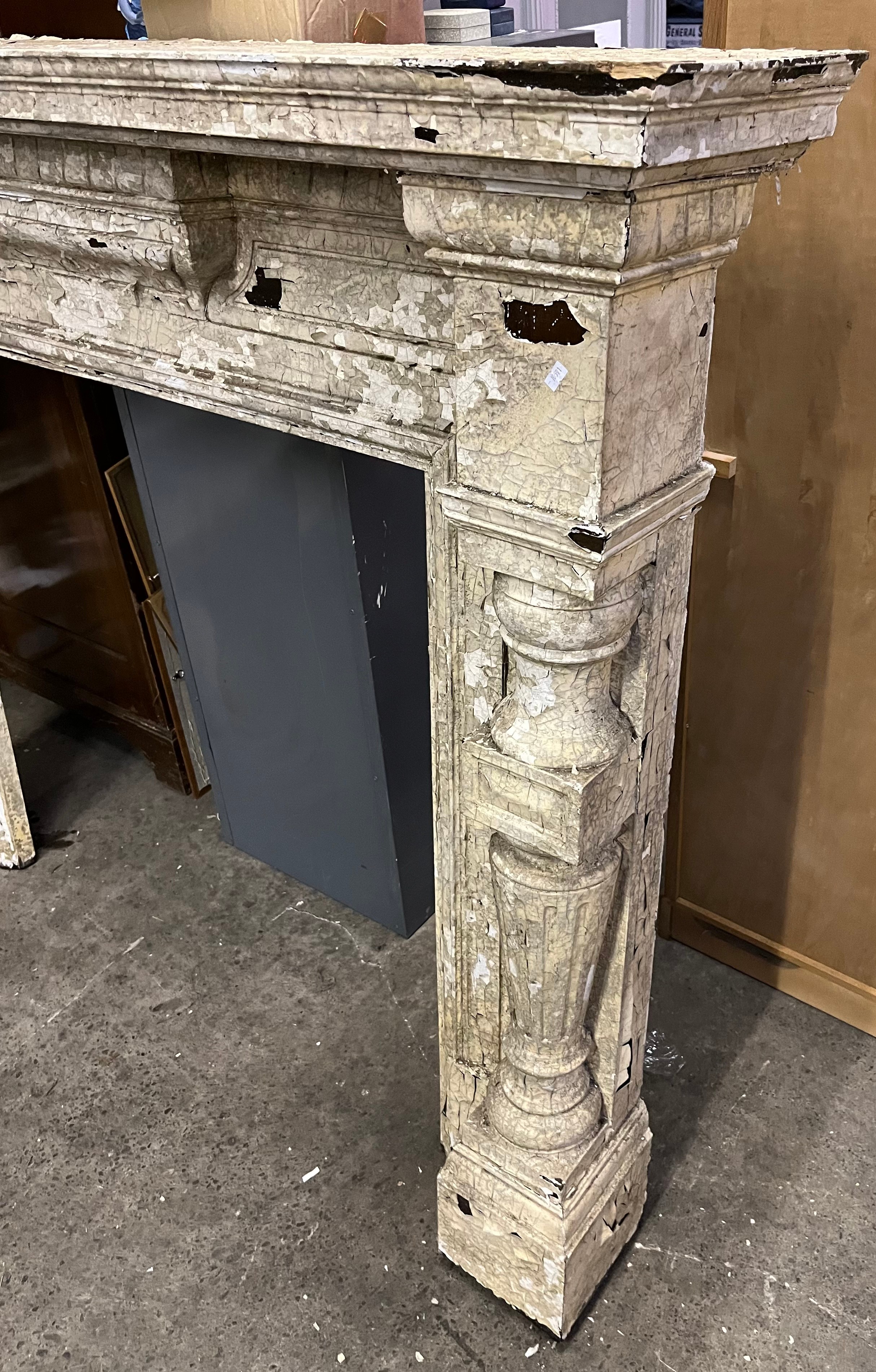 19th century solid wood [possibly Mahogany] fire surround. - Image 2 of 4