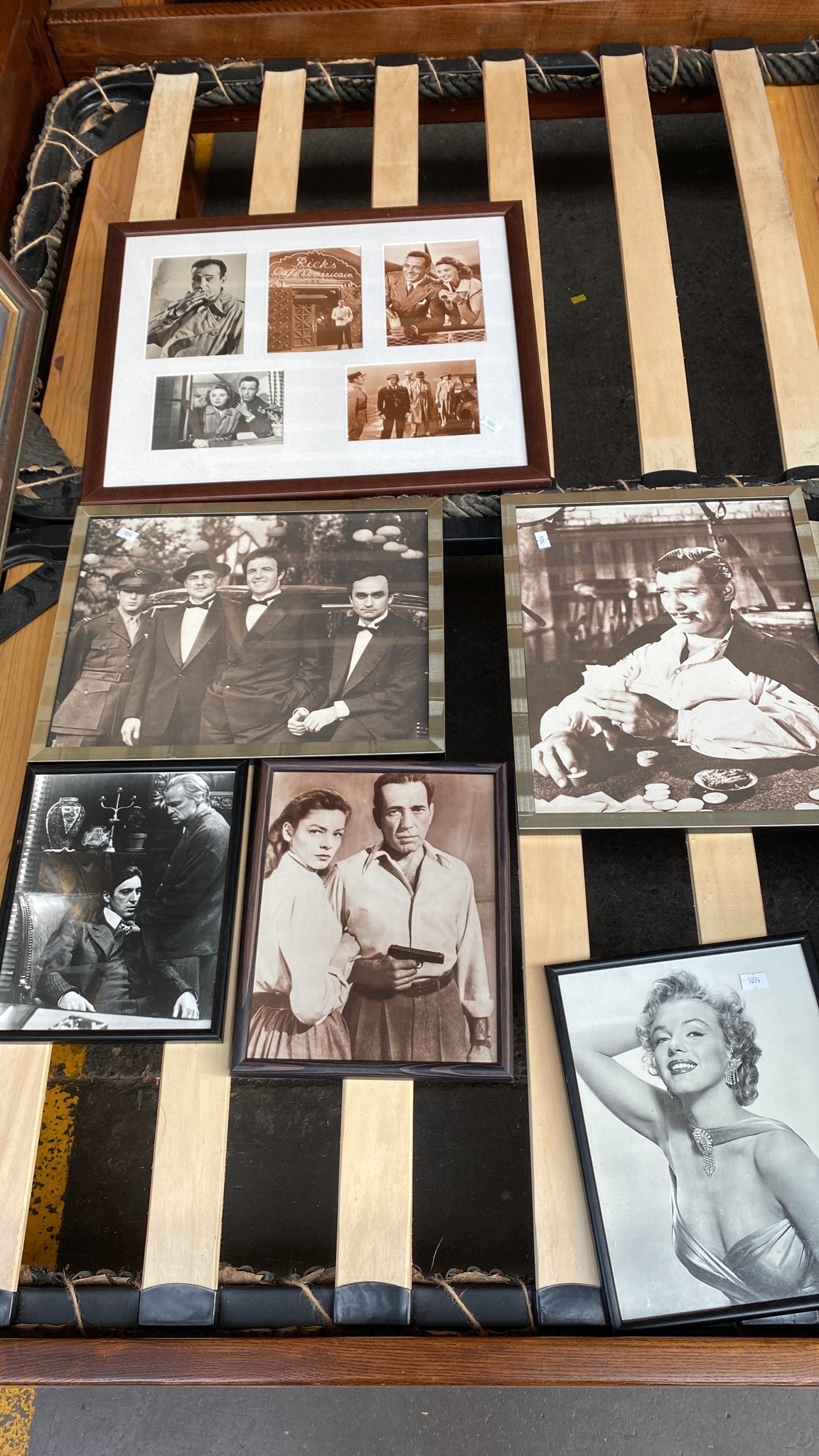 A Collection of Movie star pictures framed to include Marilyn Monroe, Godfather cast and various - Image 2 of 2