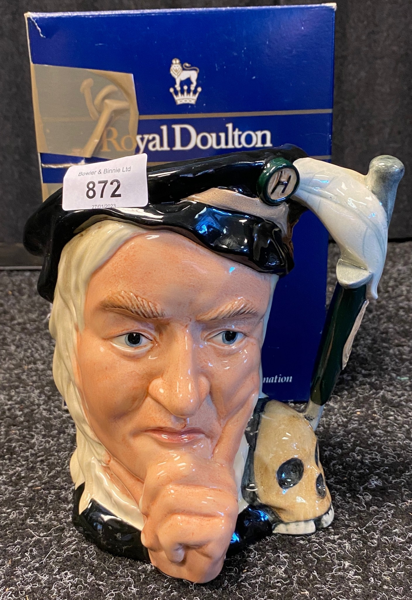 Royal doulton Toby jug The Shakespearean hamlet with box .