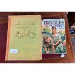 1st edition Biggles Flies Again by Capt W.E. Johns together with The Second Holiday book by Enid