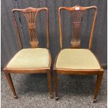 Pair of Edwardian bedroom chairs