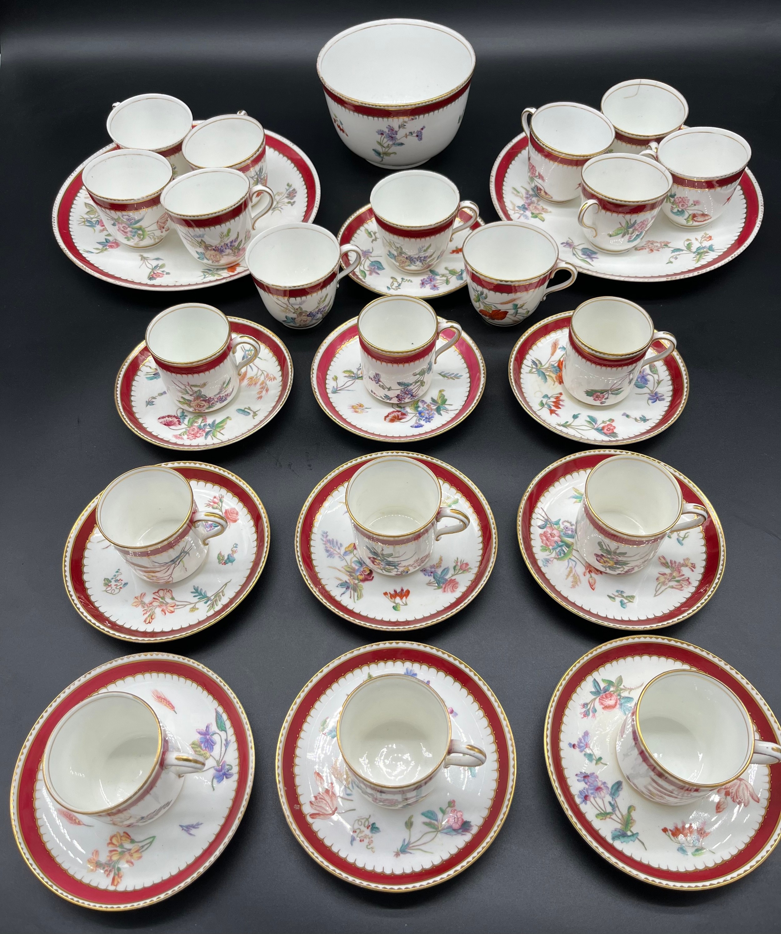 A 33 Piece Copeland floral design tea/ coffee set.